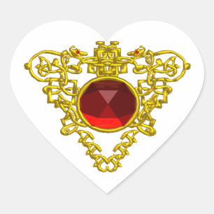 Sticker Cœur COEUR CELTIQUE, blanc