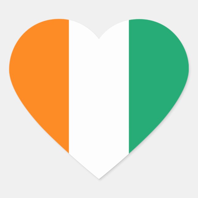 Sticker Coeur Coeur Cote d'Ivoire (Devant)