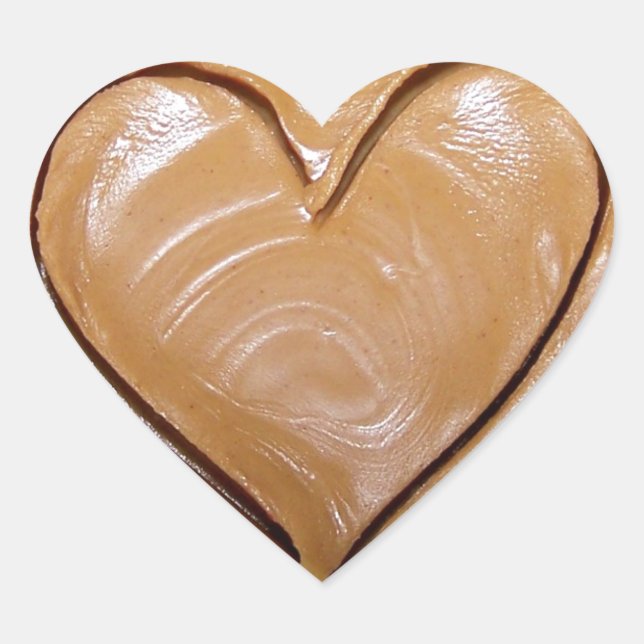 Sticker Cœur Coeur de beurre d'arachide (Devant)