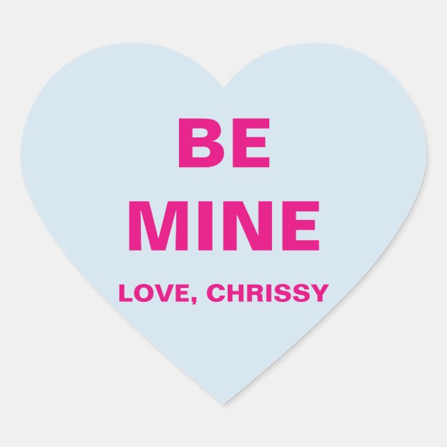 Sticker Cœur Coeur de conversation de la Saint-Valentin (Devant)