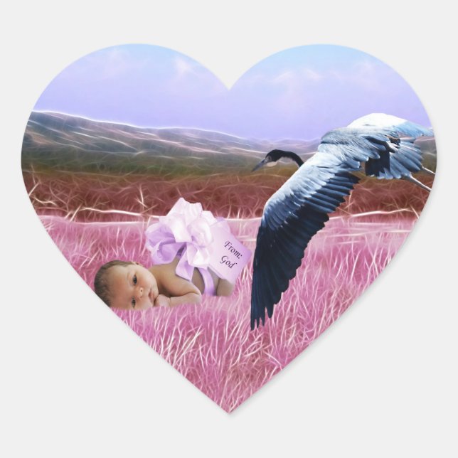 Sticker Cœur Coeur de la petite fille (Devant)