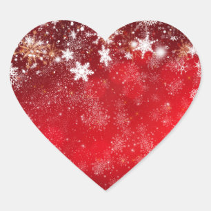 Sticker Cœur Coeur de Noël