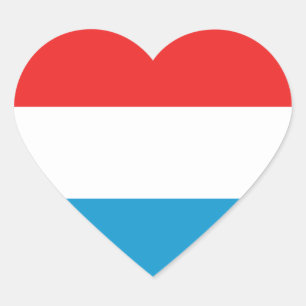 Sticker Cœur Coeur du drapeau luxembourgeois
