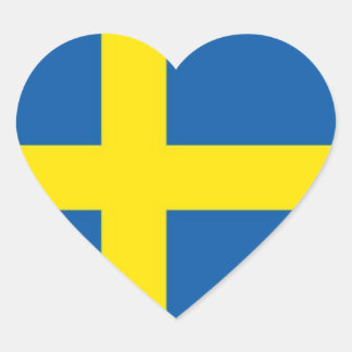 Sticker Cœur Coeur du drapeau suédois