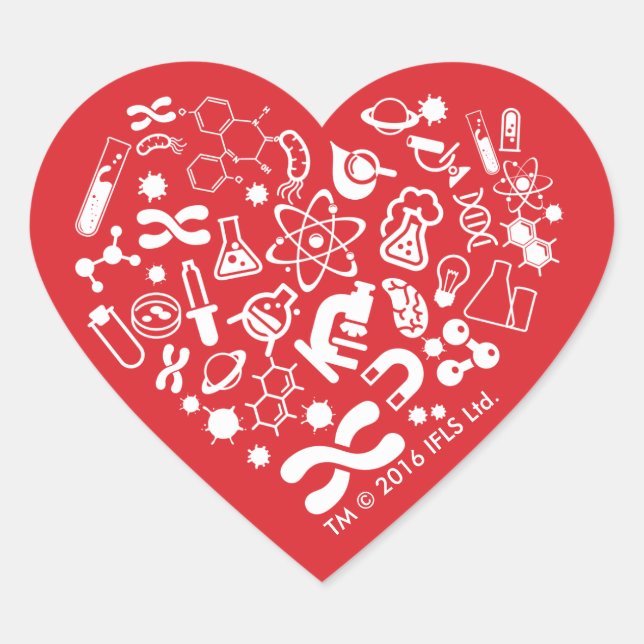 Sticker Cœur Coeur Espace Et Science (Devant)