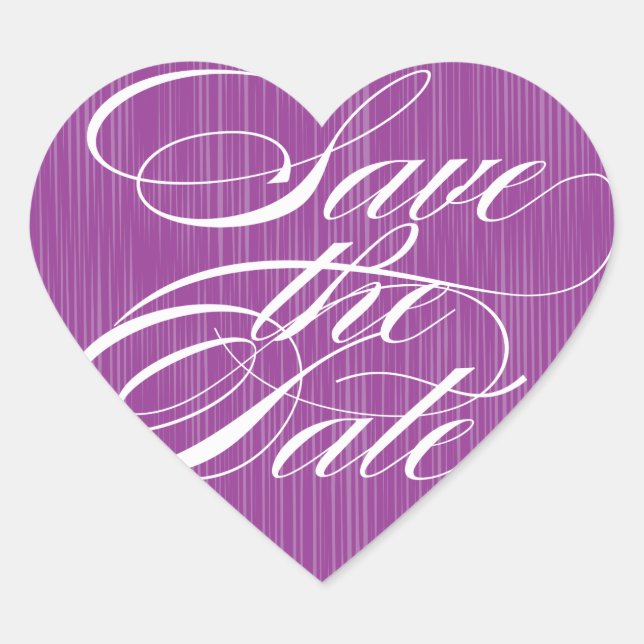 Sticker Cœur Coeur pourpre | Enregistrer le sceau de l'envelopp (Devant)