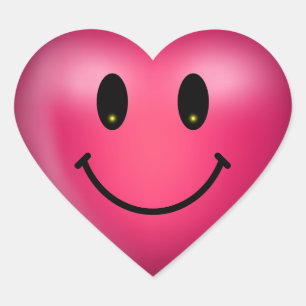 Sticker Cœur Coeur rose 3D heureux