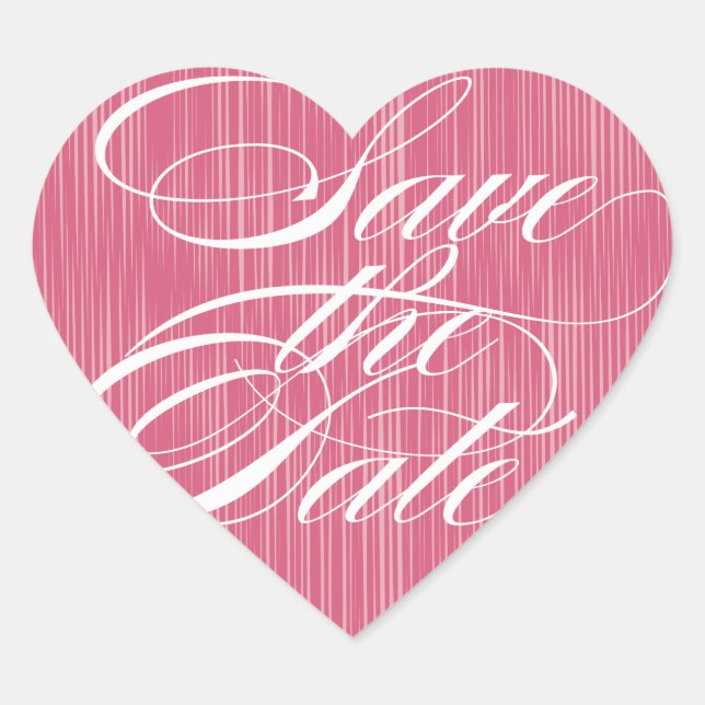 Sticker Cœur Coeur rose | Enregistrer le sceau de l'enveloppe d (Devant)