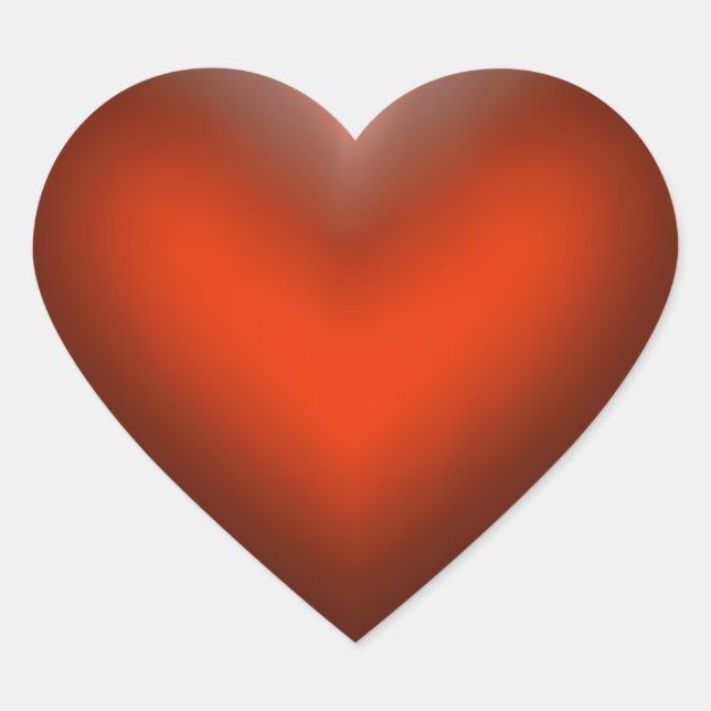 Sticker Cœur Coeur rouge brillant (Devant)