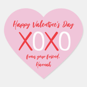 Sticker Cœur Cœur XOXO Enfants Cours de la Saint-Valentin