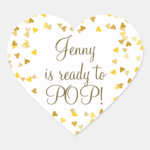 Sticker Cœur Coeurs d'or Elle est prête à faire la promotion du