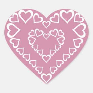 Sticker Cœur Coeurs du coeur blanc