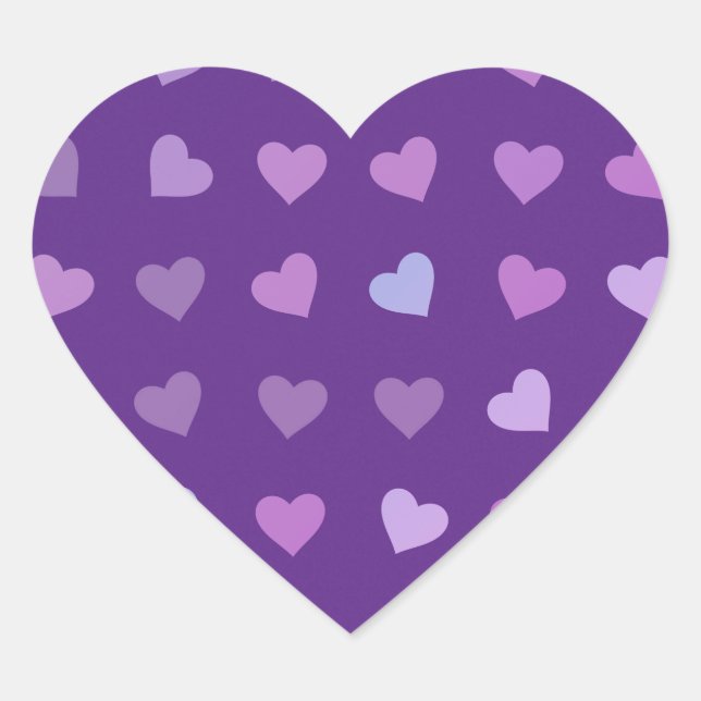 STICKER CŒUR COEURS PASTEL PURPLE (Devant)