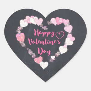 Sticker Cœur Coeurs roses de la Glitterie Heureuse Sainte-Valen