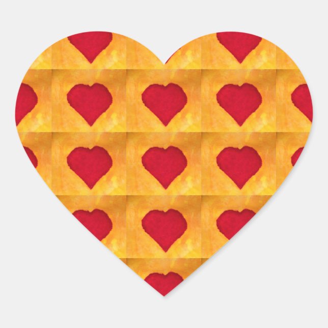 Sticker Cœur Coeurs rouges (Devant)