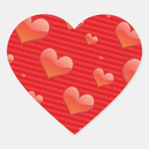 Sticker Cœur Cœurs rouges.