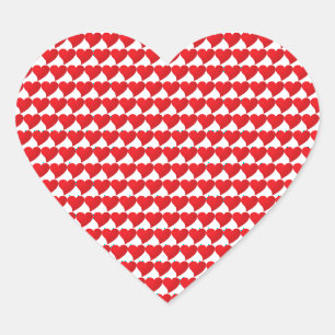 Sticker Cœur Coeurs rouges minuscules mignons motif moderne Val