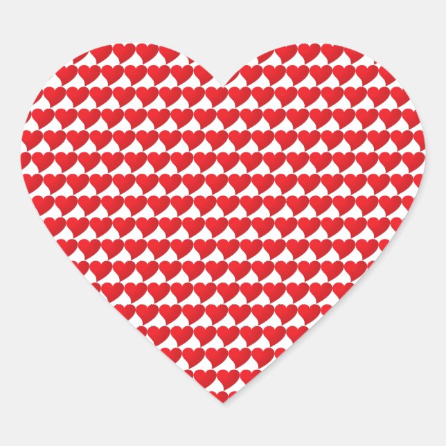Sticker Cœur Coeurs rouges minuscules mignons motif moderne Val (Devant)