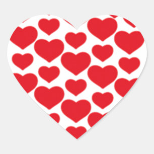 Sticker Cœur Coeurs rouges pour Valentine -