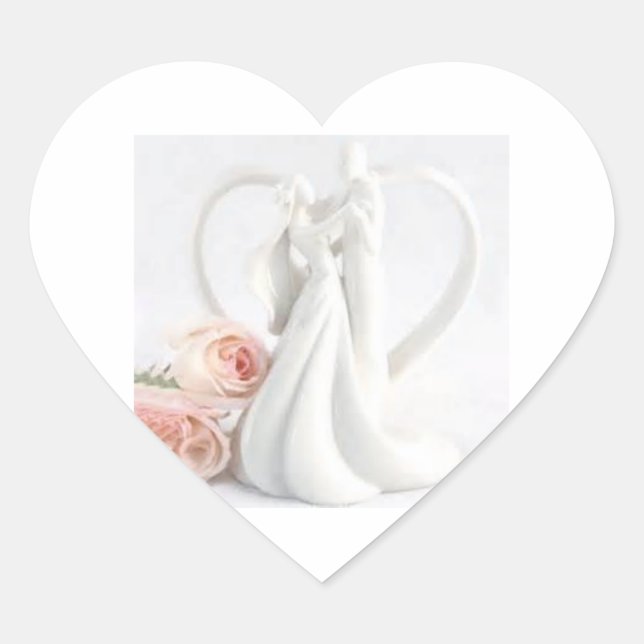 Sticker Cœur collants assortis pour mariage (Devant)