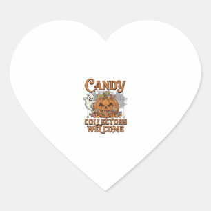 Sticker Cœur Collectionneurs de bonbons bienvenue citrouille fa