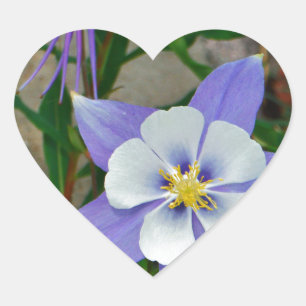 Sticker Cœur Colonne bleue