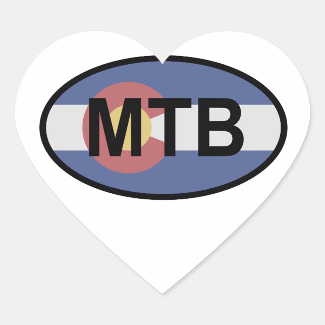 Sticker Cœur Colorado Drapeau VTT (Devant)