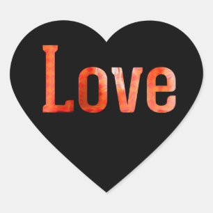 Sticker Cœur Colors de Love Sunburst