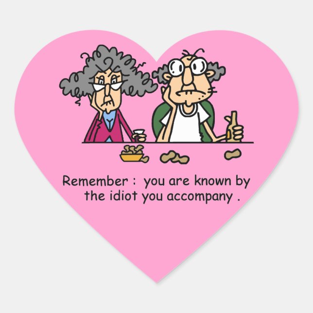 Sticker Cœur Compagnie Idiot (Devant)