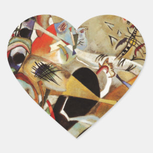 Sticker Cœur Composition de Kandinsky
