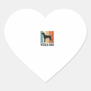 Sticker Cœur Conception de chemise pour papa Vizsla vintage ama