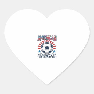 Sticker Cœur Conception de maillot de football américain vintag