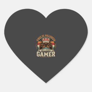 Sticker Cœur Conception de manette rétro du roi des joueurs Hal