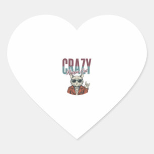 Sticker Cœur Conception de T-Shirt avec gravure vintage de chat
