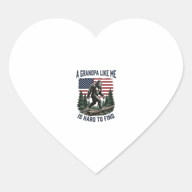 Sticker Cœur Conception de T-shirt Drapeau Américain Vintage Bi (Devant)