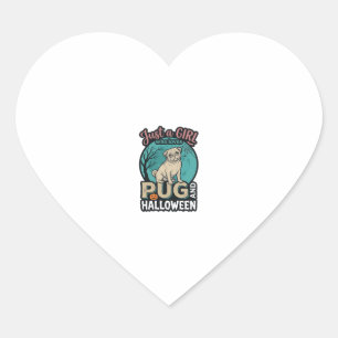 Sticker Cœur Conception de vecteur vintage de fille de Hallowee