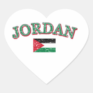 Sticker Cœur Conception du football de la Jordanie