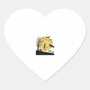 Sticker Cœur Conception vectorielle de chien squelette de Hallo