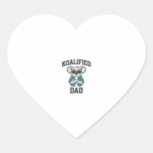 Sticker Cœur Conçu Papa Mignon Koala Père Conception de T-shirt
