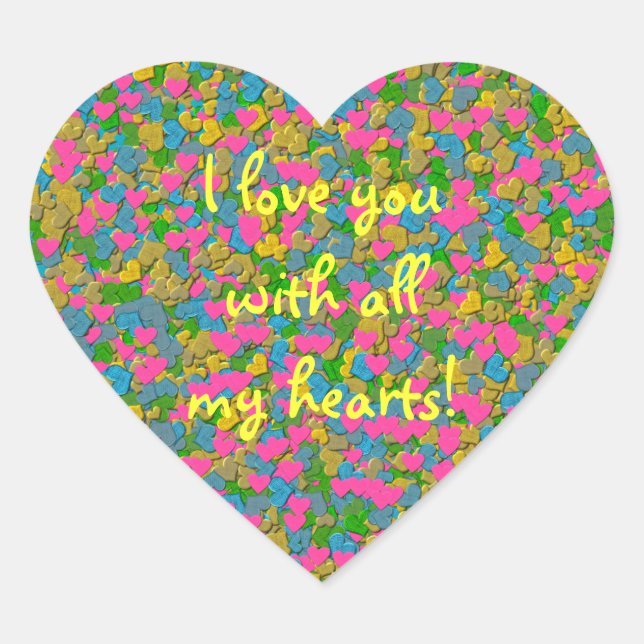STICKER COEUR Confetti (Devant)