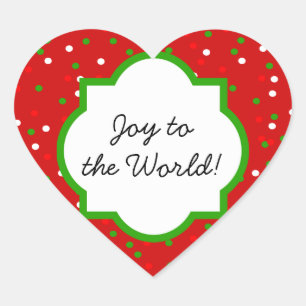 Sticker Cœur Confettis de Noël •  La cannelle d'un rouge ardent