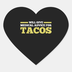 Sticker Cœur Conseil Médicale Taco Infirmière Docteur Funny G