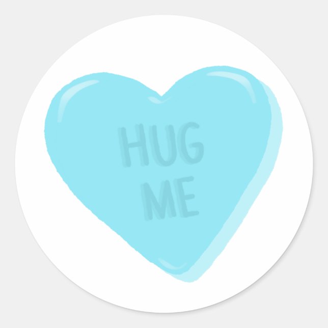 Sticker Coeur Conversation "Hug Me" (Devant)
