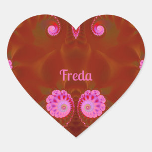 Sticker Cœur COOL FREDA ! ~ PINK SPIN ~ Design lumineux ~