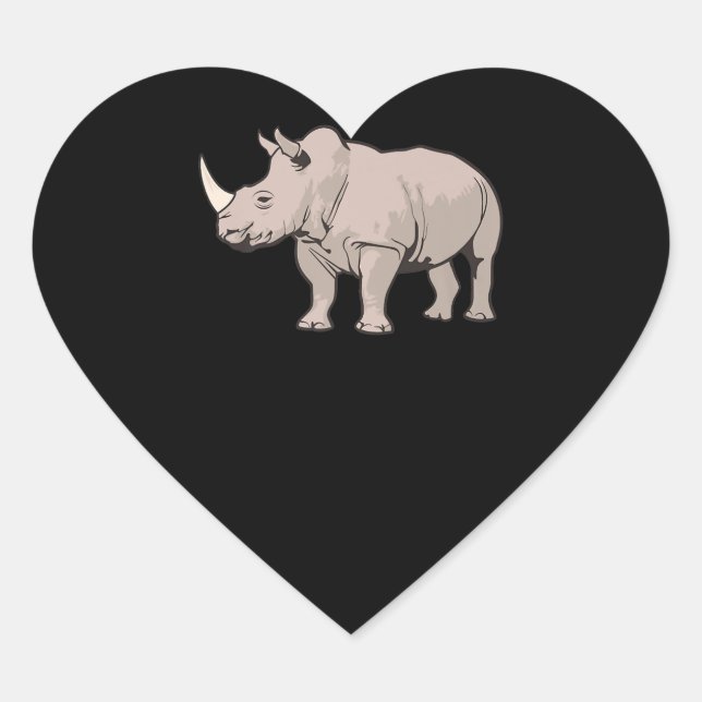 Sticker Cœur Cool Rhino Premium (Devant)