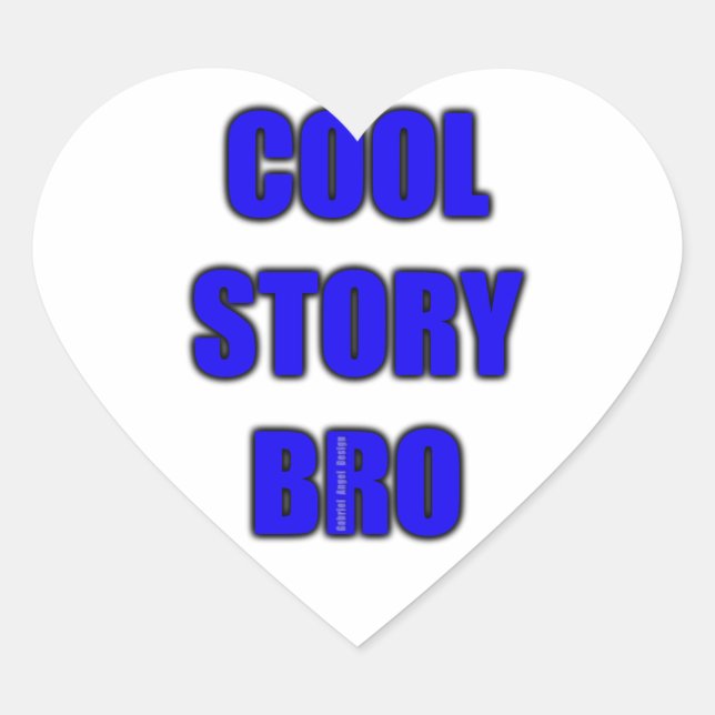Sticker Cœur Cool Story Bro (Devant)