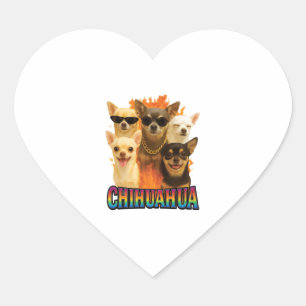 Sticker Cœur Copie Chihuahua