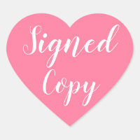 Copie signée Romance Auteur Écrivain rose