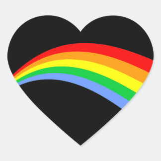 Sticker Cœur Corey Tiger 80s Style Vintage Arc-en-ciel