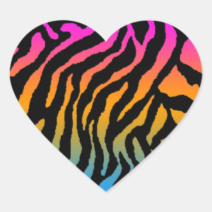 Sticker Cœur Corey Tiger 80s Tiger Stripes
